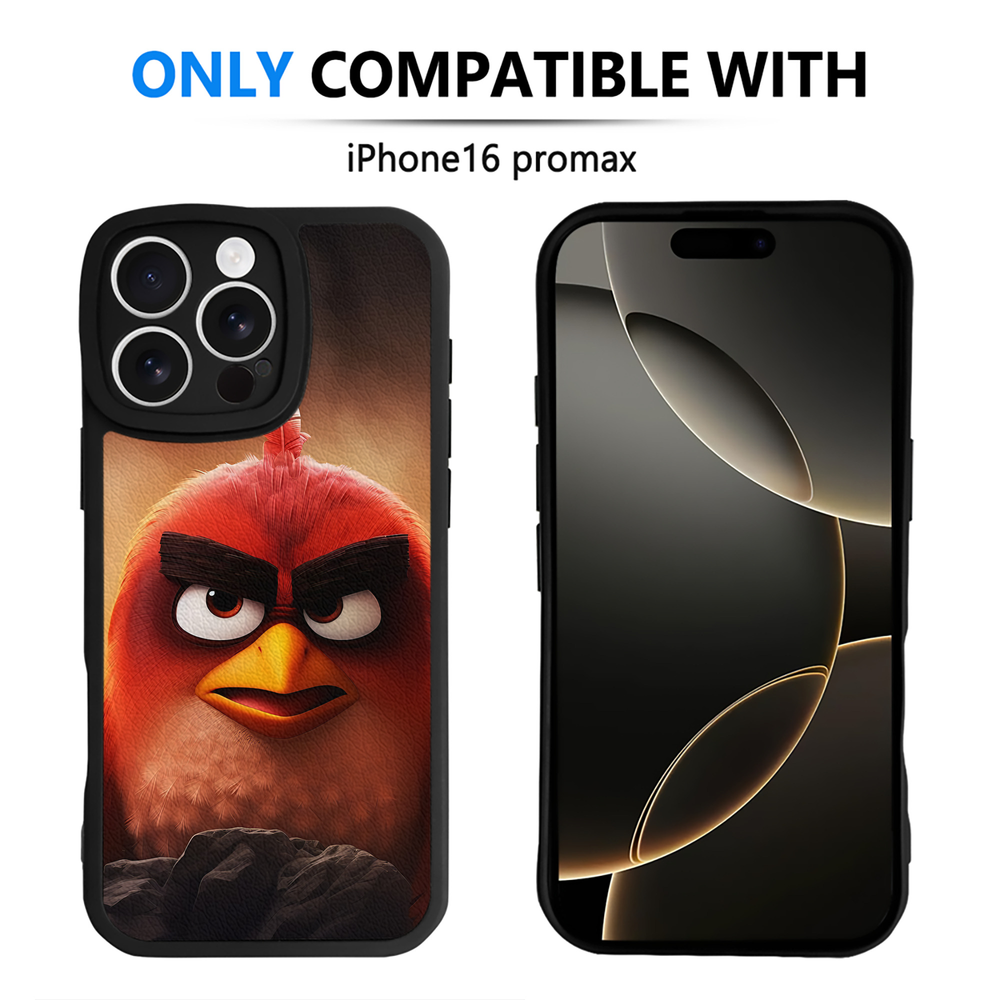 （画像用） Angry Birds アングリーバード 【iPhone 16シリーズ対応】シリコンスマホケース（レザー調） 材質：シリコン